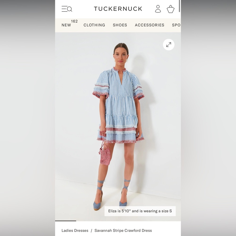 Tuckernuck Blue and White Striped Mini Dress